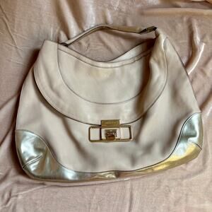 Anya Hindmarch Cooper Leather Hobo Bag — Metallic Trim
